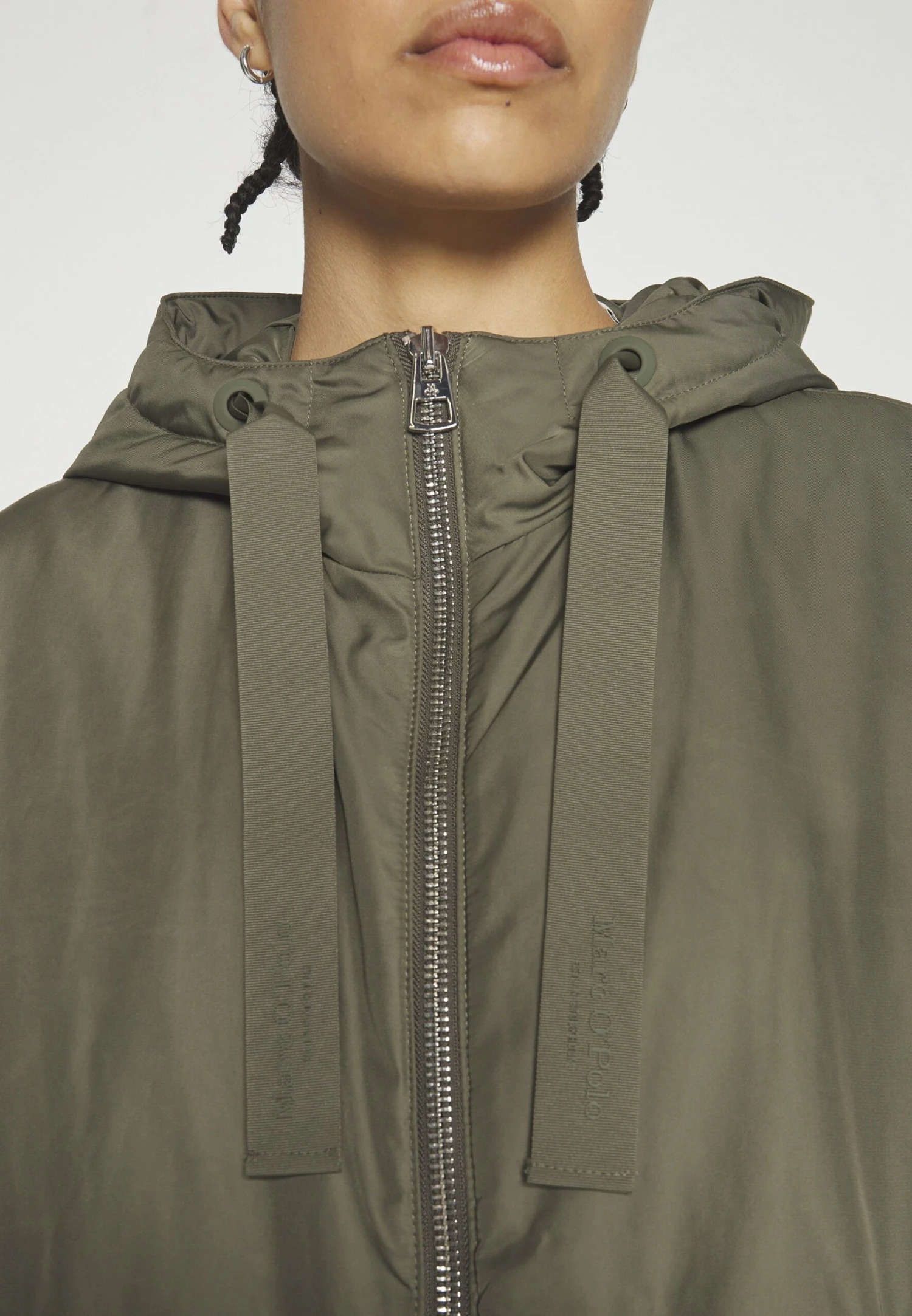 Marc O'Polo Coat Long Padded Fixed Hood Zipper Drawstring Waist - Parka - Olive Crop 8 Marc O'Polo Coat Long Padded Fixed Hood Zipper Drawstring Waist - Parka - Olive Crop - Afbeelding 8