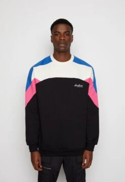 Kaotiko Crew Dru Unisex - Sweater - Ivory/Black/Royal/Fuxia