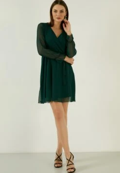 LELA Mini- Jurk - Petrol Blue -Fashionista Verkoop 03dfb18069eb49e7a9d45aeb4aeaef3b