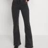 Lee Breese - Flared Jeans - Washed Black