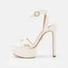 Steve Madden Marciana - Sandalen Met Hoge Hak - White