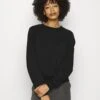 Anna Field Basic CleanCrew Neck Sweatshirt- Sweater - Black