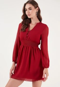LELA Regular Fit - Jurk - Red -Fashionista Verkoop 2128814eb42d48b1b83f9810d40c700b