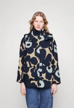 Marimekko Magna Unikko Coat - Parka - Dark Blue, Light Yellow