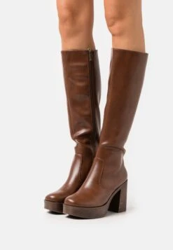 MTNG New- Plateaulaarzen - Moka