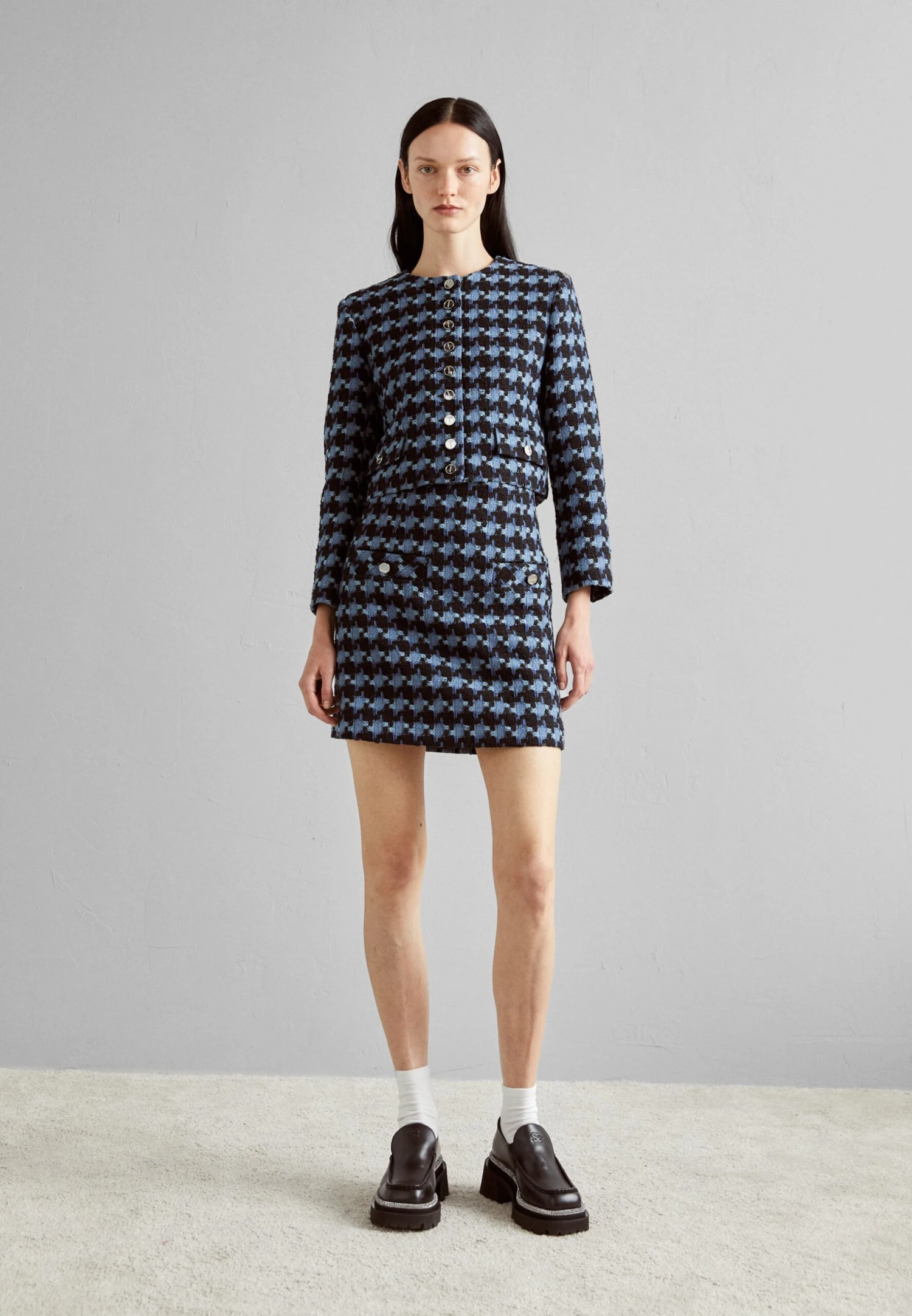 Sandro Recoupe - Blazer - Bleu/Noir 2 Sandro Recoupe - Blazer - Bleu/Noir - Afbeelding 2