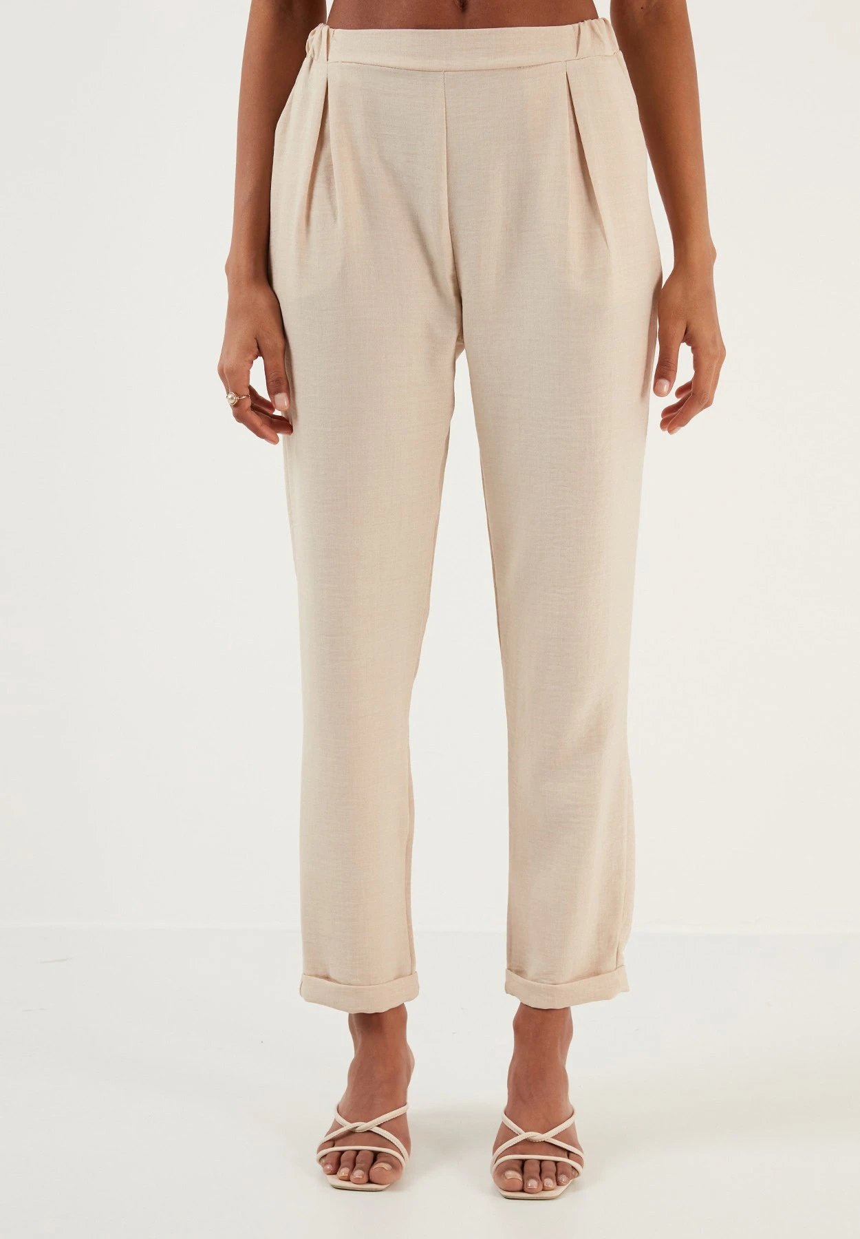 LELA Slim Fit - Broek - Stone 1 LELA Slim Fit - Broek - Stone