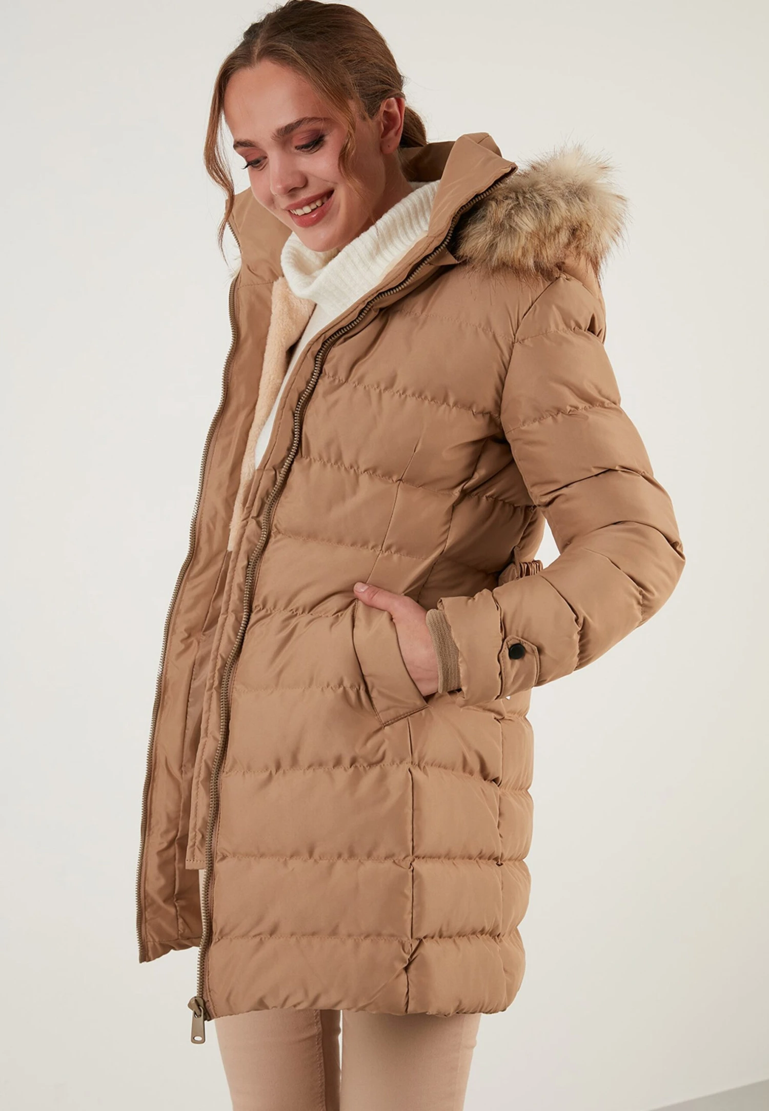 LELA Regular Fit - Winterjas - Camel 7 LELA Regular Fit - Winterjas - Camel - Afbeelding 7