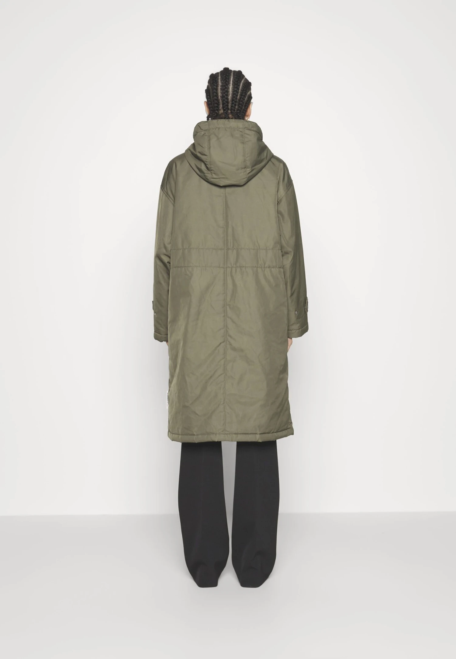 Marc O'Polo Coat Long Padded Fixed Hood Zipper Drawstring Waist - Parka - Olive Crop 5 Marc O'Polo Coat Long Padded Fixed Hood Zipper Drawstring Waist - Parka - Olive Crop - Afbeelding 5