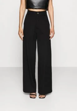 Petite Tailored Wide Leg Trouser - Broek - Black