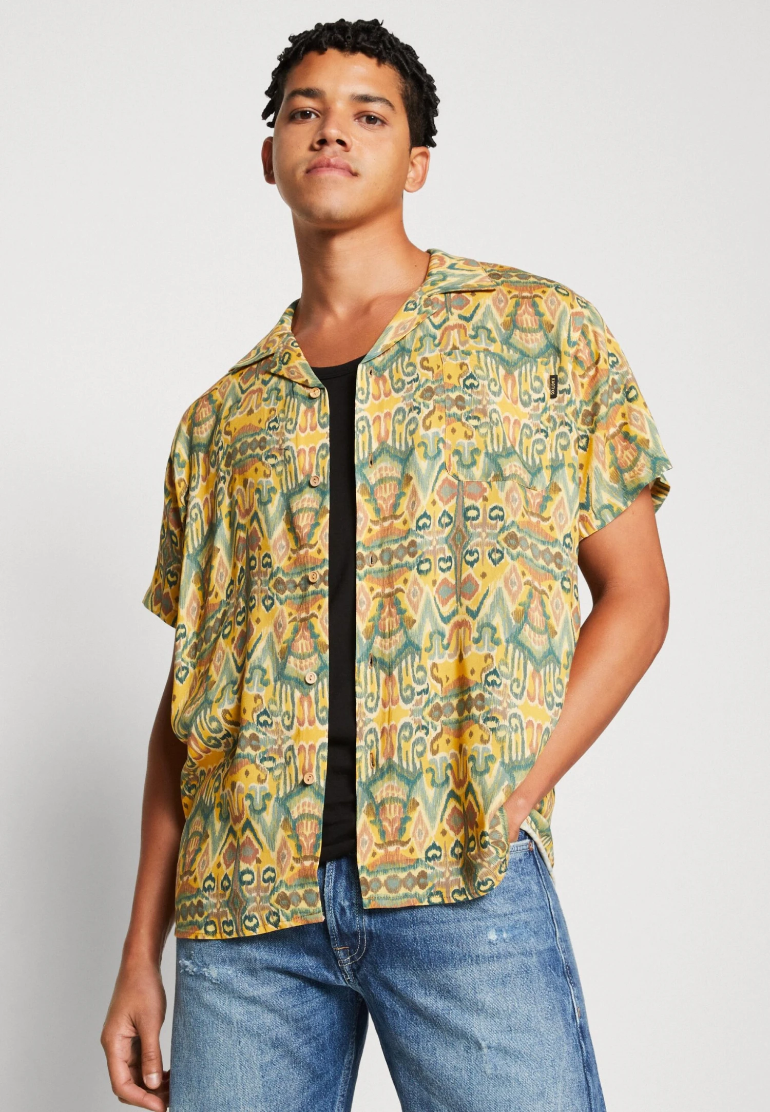 Kaotiko Shirt Jordania Unisex - Overhemdblouse - Mustard 4 Kaotiko Shirt Jordania Unisex - Overhemdblouse - Mustard - Afbeelding 4