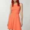 Patrizia Pepe Essential- Jurk - Intense Coral