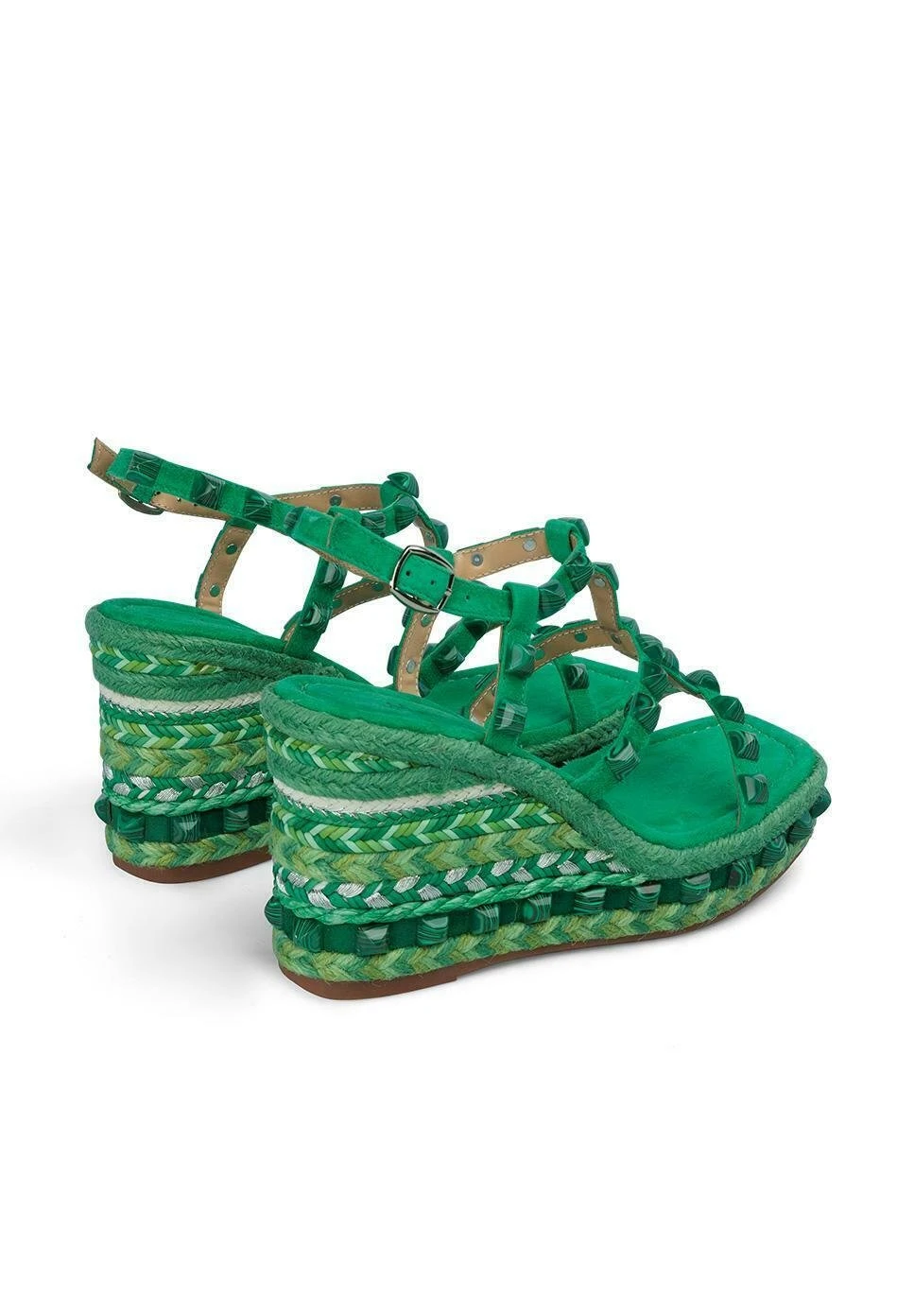 Alma En Pena Zavala - Sandalen Met Sleehak - Verde Oscuro 3 Alma En Pena Zavala - Sandalen Met Sleehak - Verde Oscuro - Afbeelding 3