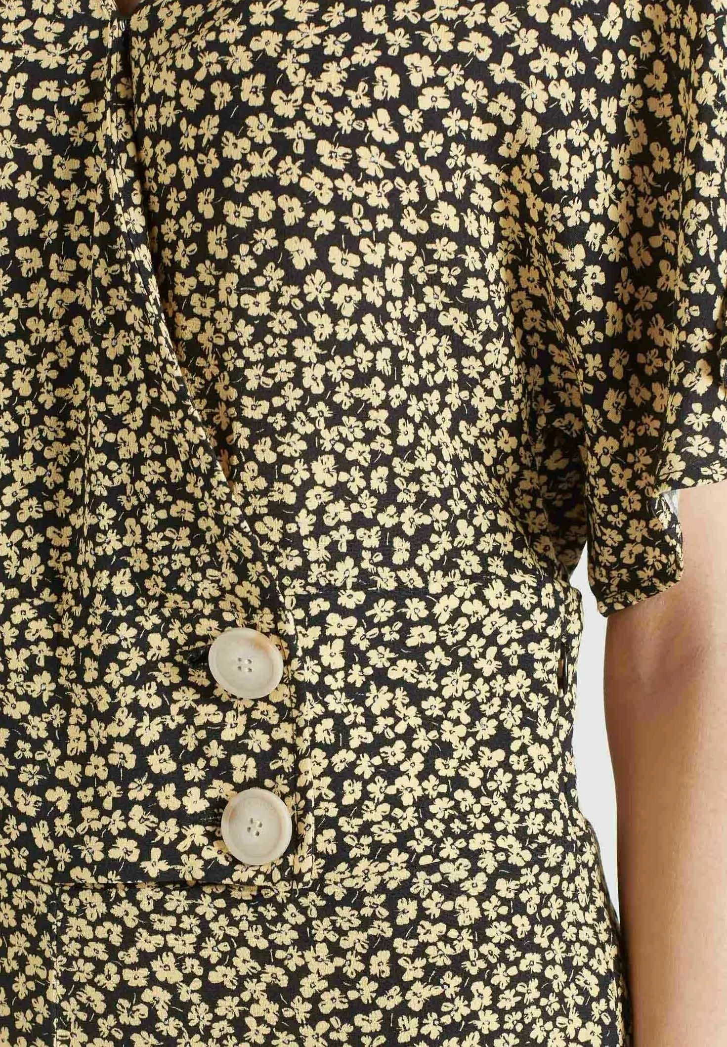 Khujo Borgia - Jumpsuit - Schwarz-Gelb Geblümt 7 Khujo Borgia - Jumpsuit - Schwarz-Gelb Geblümt - Afbeelding 7