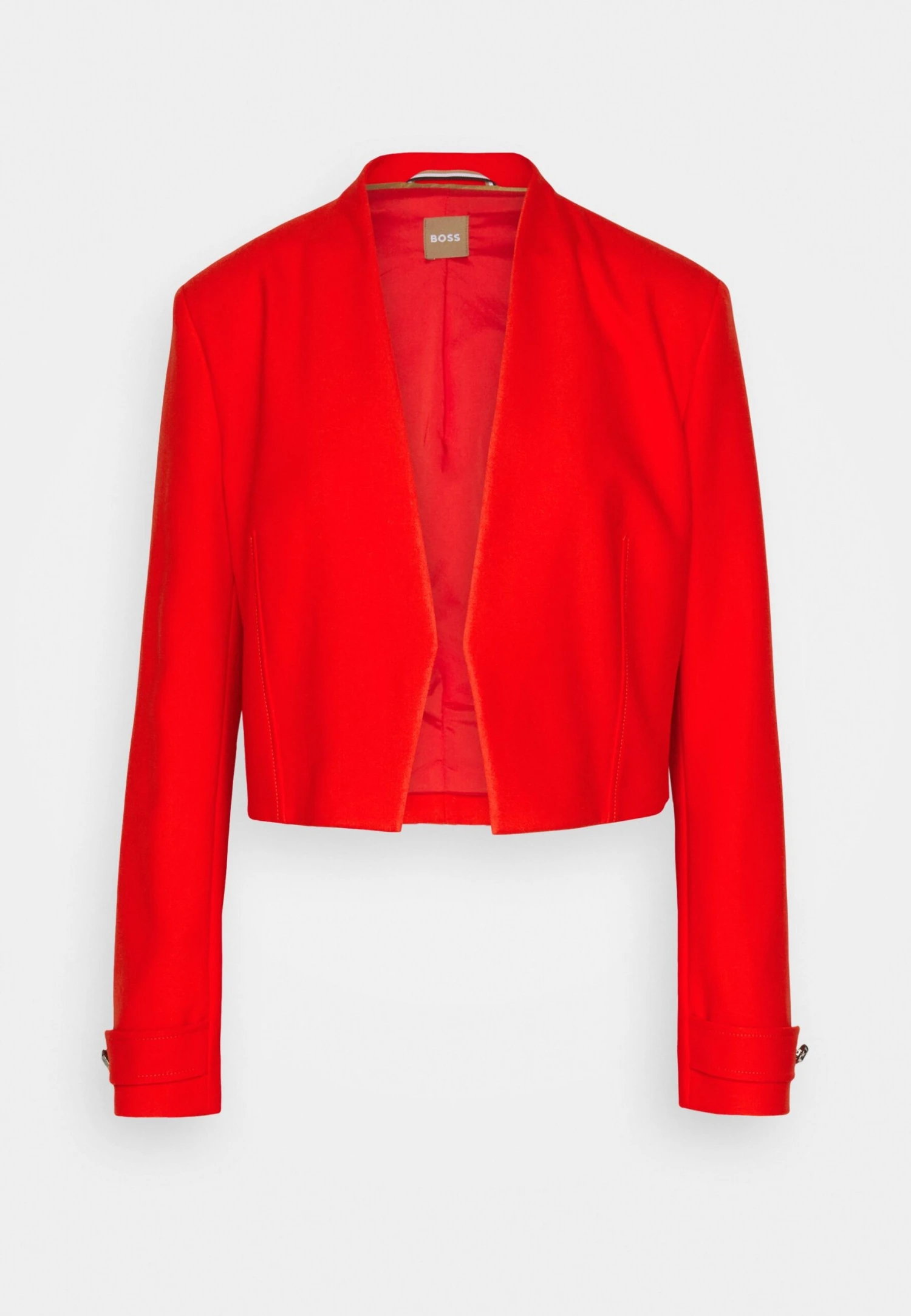 Boss Slim-Fit Cropped Jacket With Collarless Styling - Blazer - Bright Orange 7 Boss Slim-Fit Cropped Jacket With Collarless Styling - Blazer - Bright Orange - Afbeelding 7