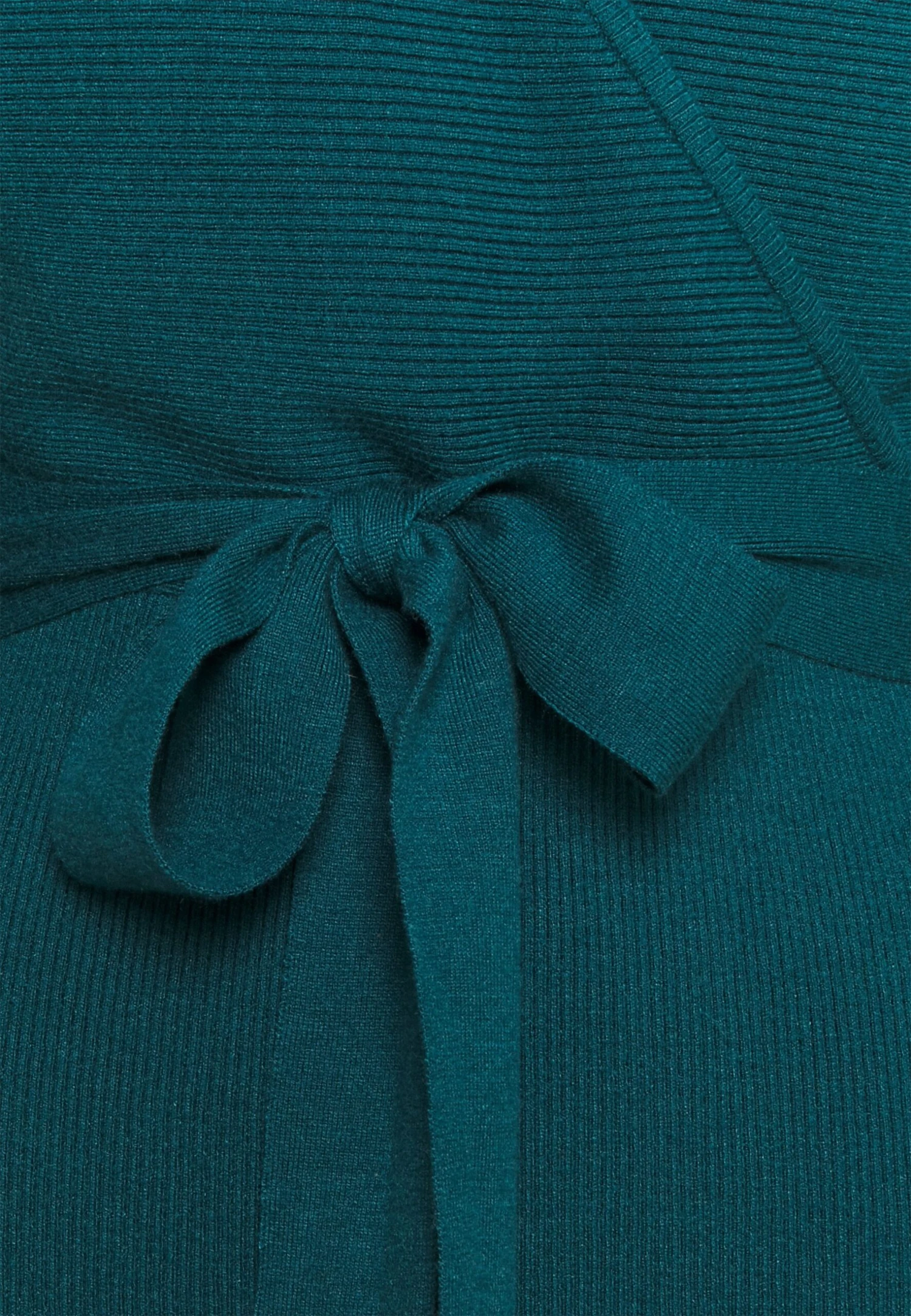 Anna Field Wrap V Ausschnitt Mini Strickkleid Mit Gürtel - Etui-Jurk - Deep Teal 3 Anna Field Wrap V Ausschnitt Mini Strickkleid Mit Gürtel - Etui-Jurk - Deep Teal - Afbeelding 3