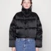 Calvin Klein Shine Puffer Down Coat - Gewatteerde Jas - Black