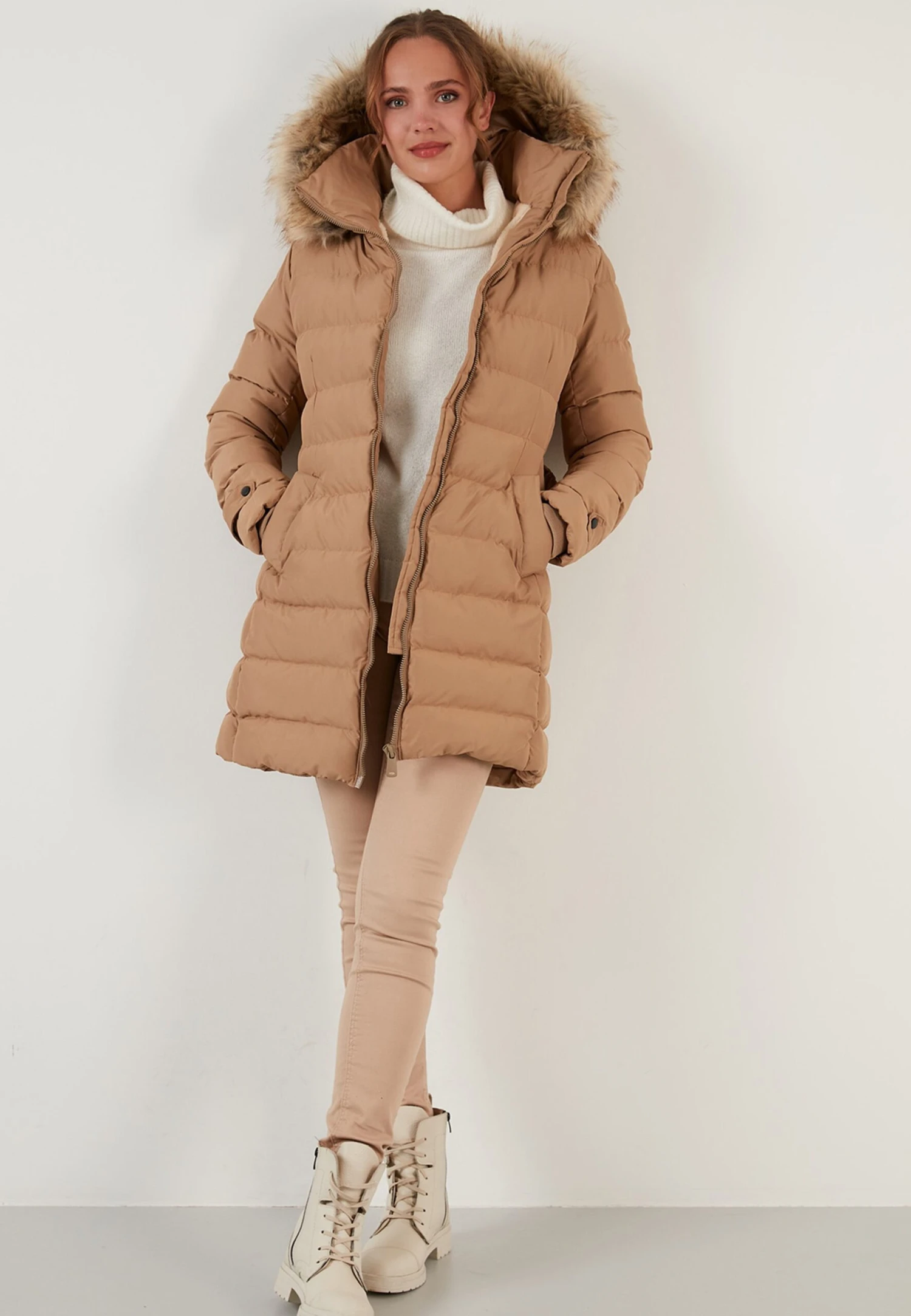 LELA Regular Fit - Winterjas - Camel 1 LELA Regular Fit - Winterjas - Camel
